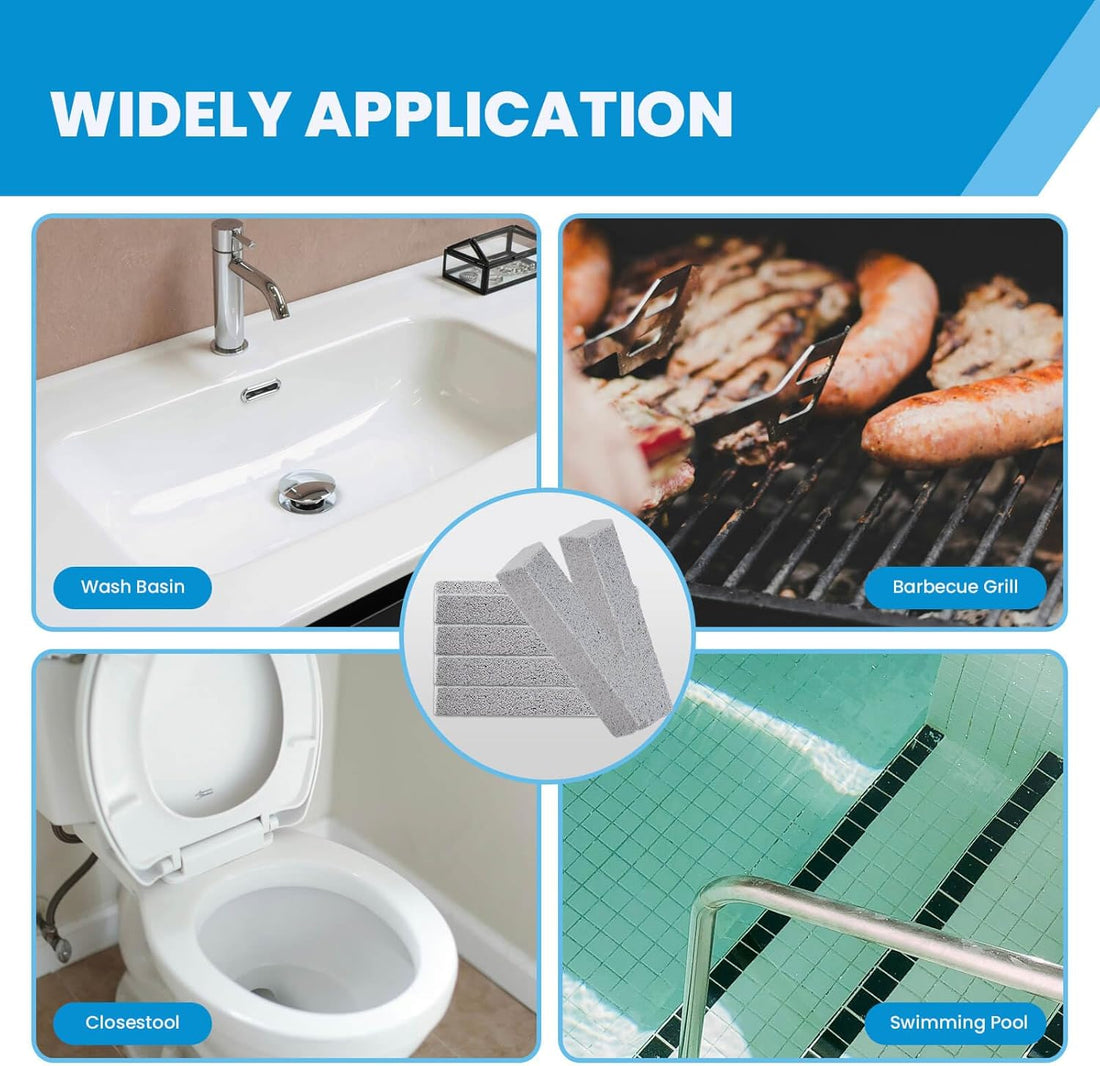 14 Pack Pumice Stones for Toilet Bowl Cleaning – Removes Hard Water Rings