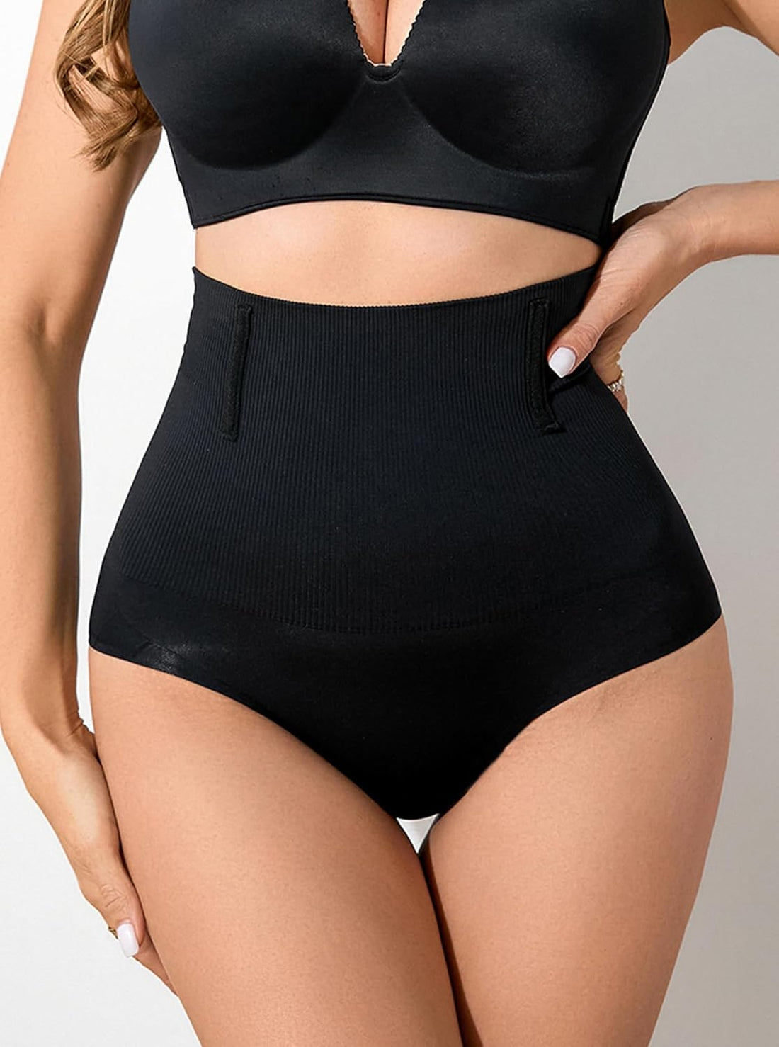 Women’s High Waist Tummy Control Thong – Seamless Slimming Shapewear Underwear
