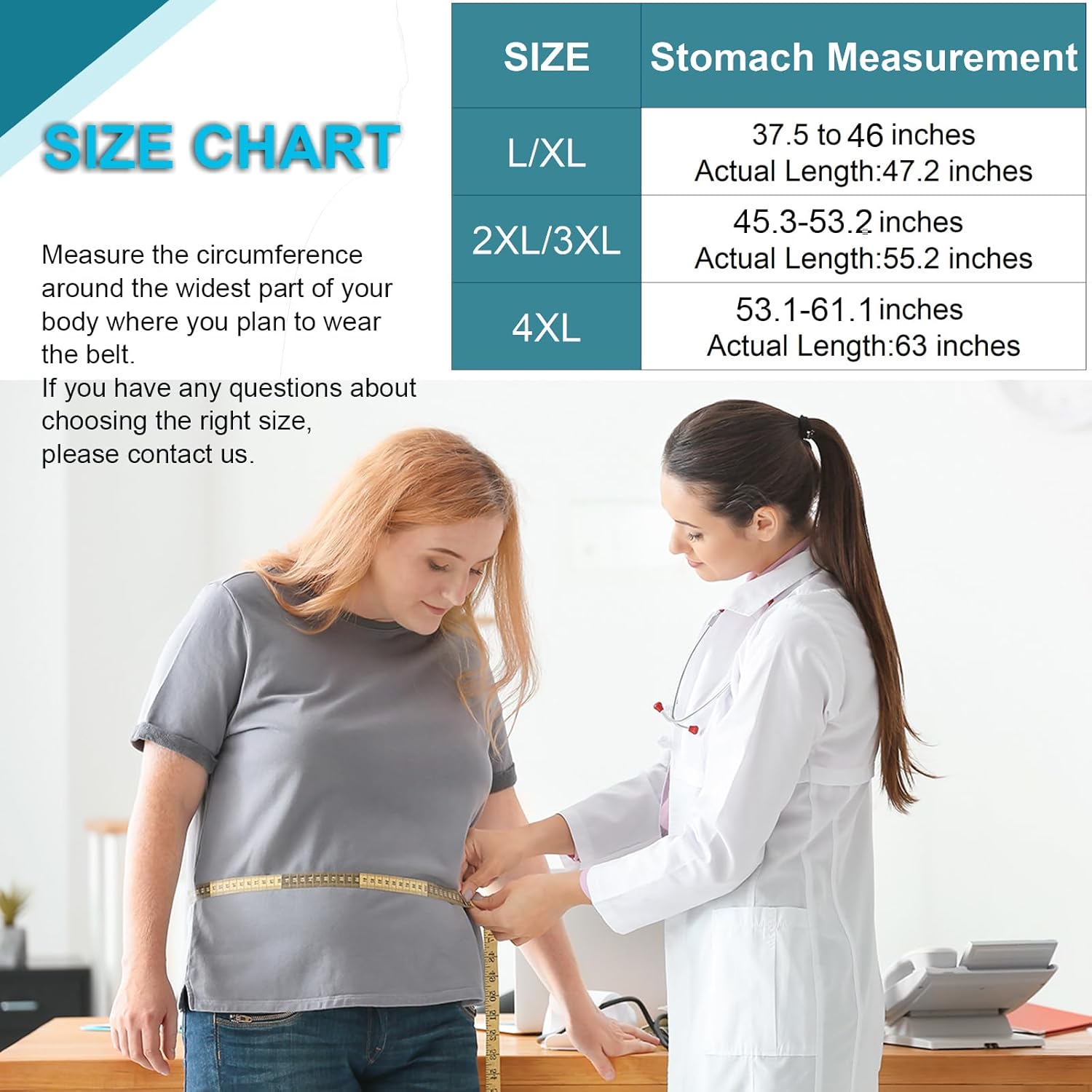 Plus Size Abdominal Binder – Post Surgery & Postpartum Belly Wrap L/XL