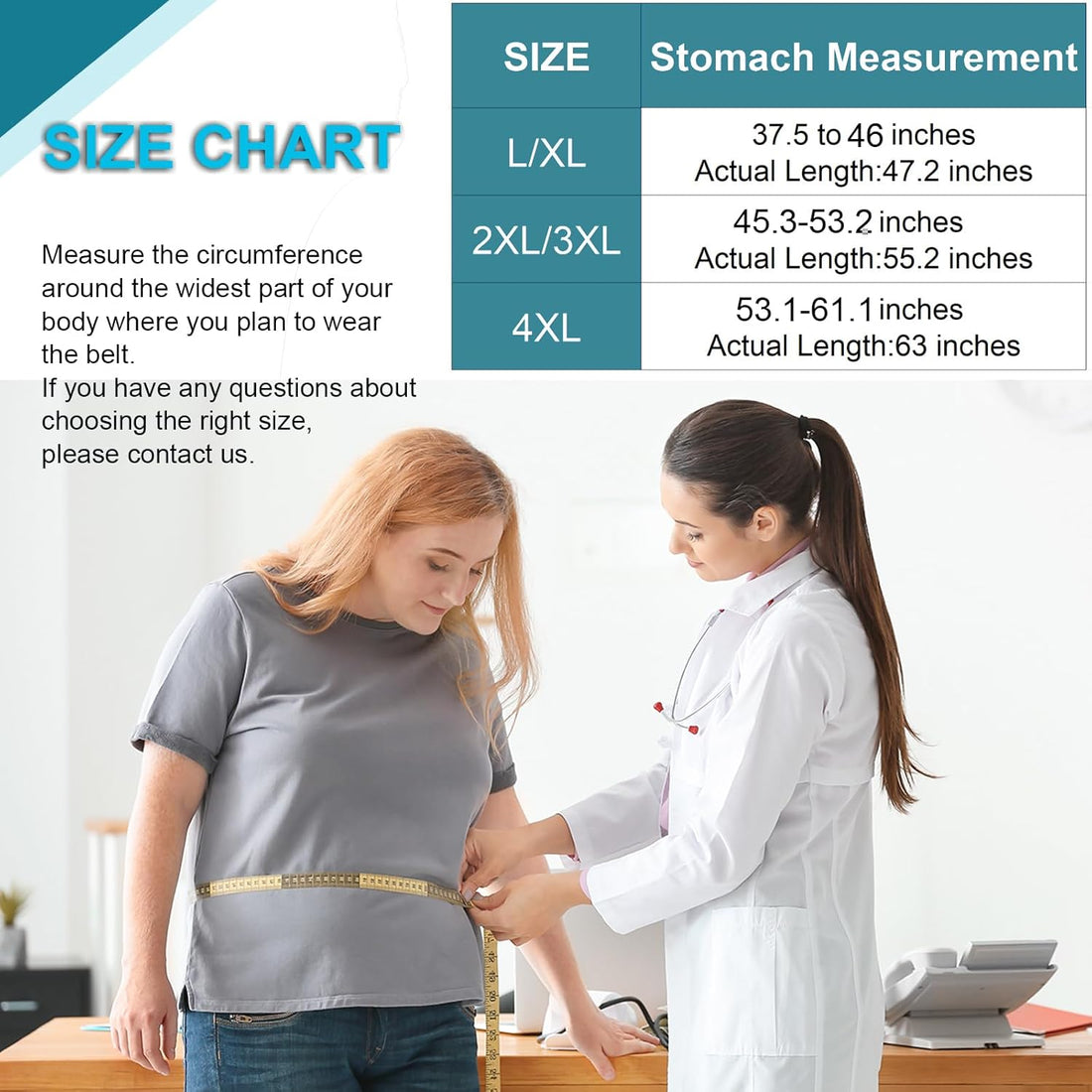 Plus Size Abdominal Binder – Post Surgery & Postpartum Belly Wrap L/XL