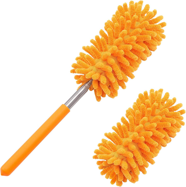 Microfiber Duster for Cleaning –  Hand Washable Duster with 2 Microfiber