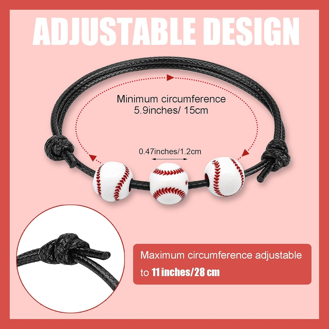 36 Baseball Bracelets – Sports Party Favors for Boys & Teams