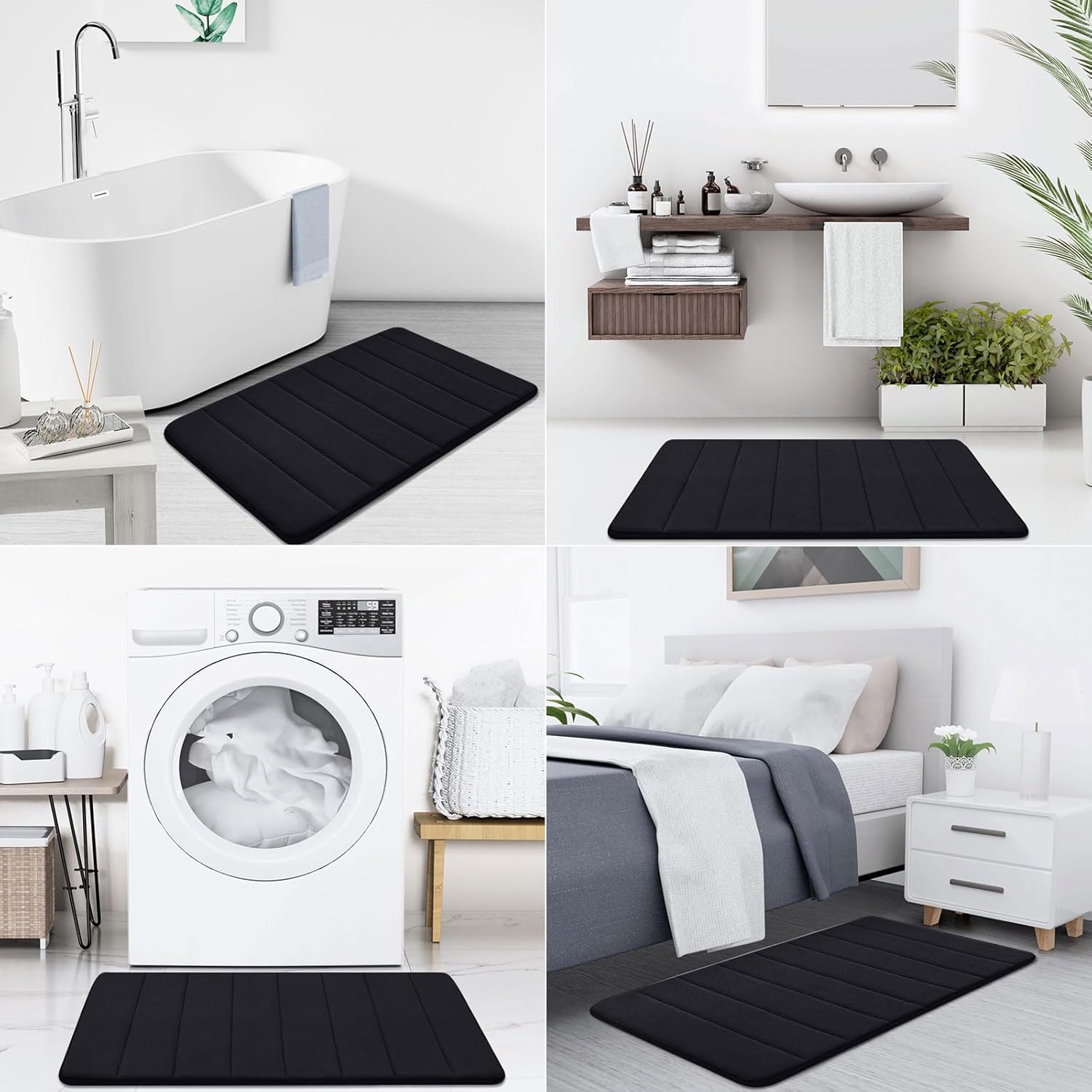 Memory Foam Bath Mat, 30" x 20", Ultra Soft and Non-Slip Bathroom Rugs