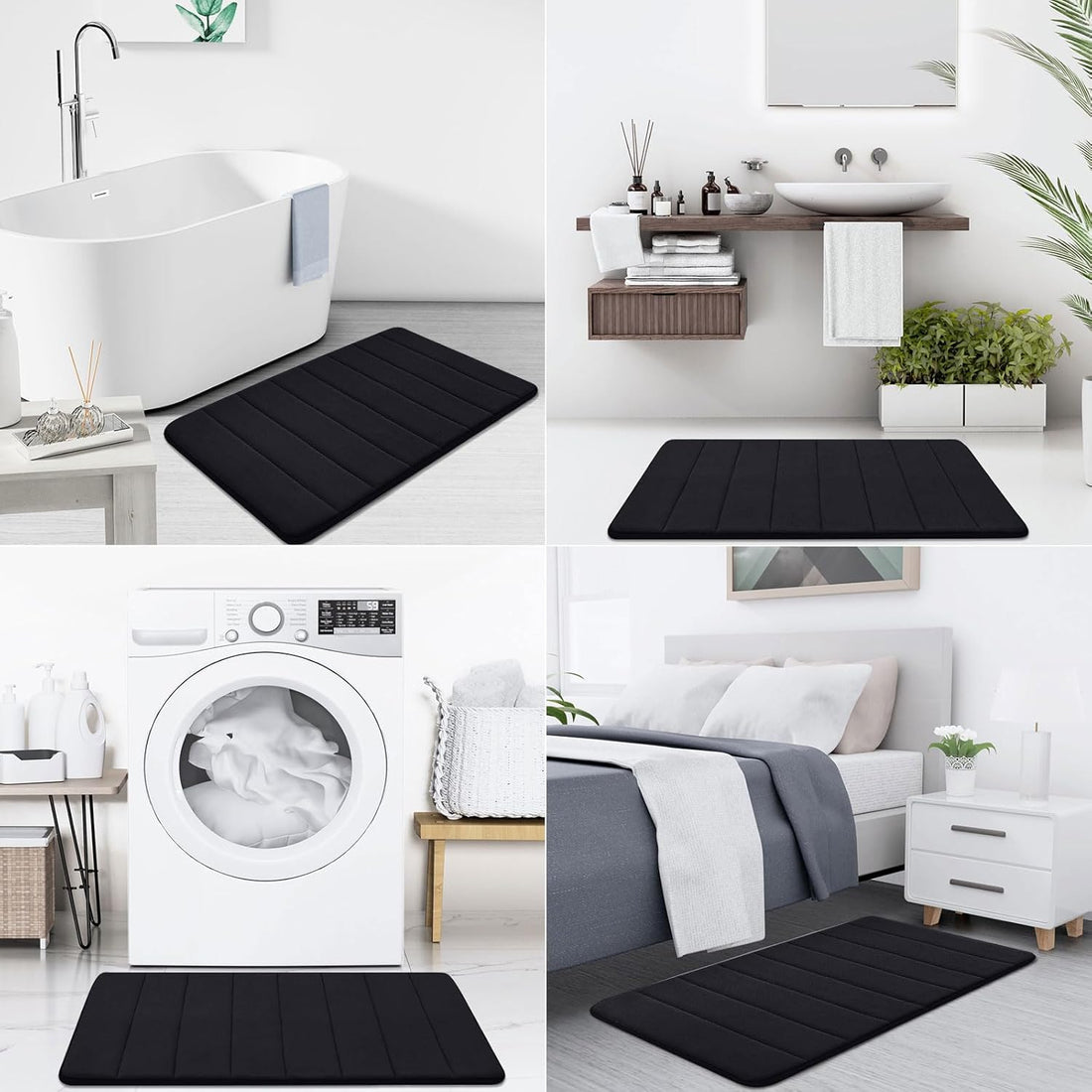 Memory Foam Bath Mat, 30" x 20", Ultra Soft and Non-Slip Bathroom Rugs