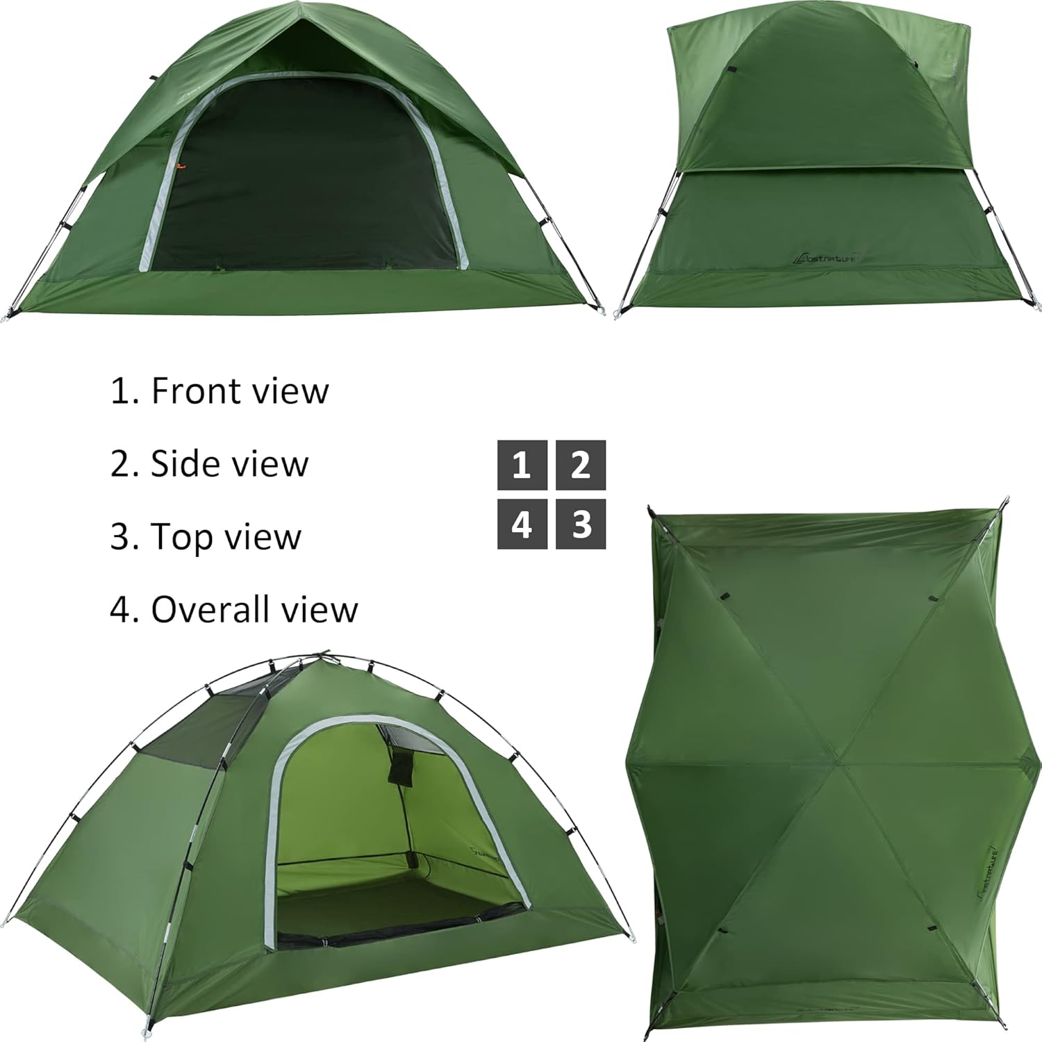 Waterproof 2-Person Camping Tent – Lightweight Easy-Setup Backpacking
