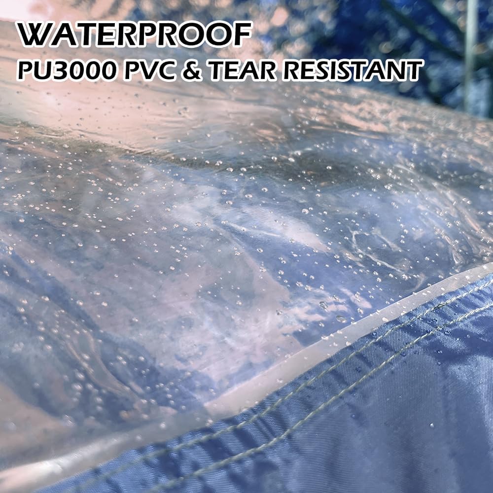 Transparent Replacement Rain Tarp for 4-Person Pop-Up Tent
