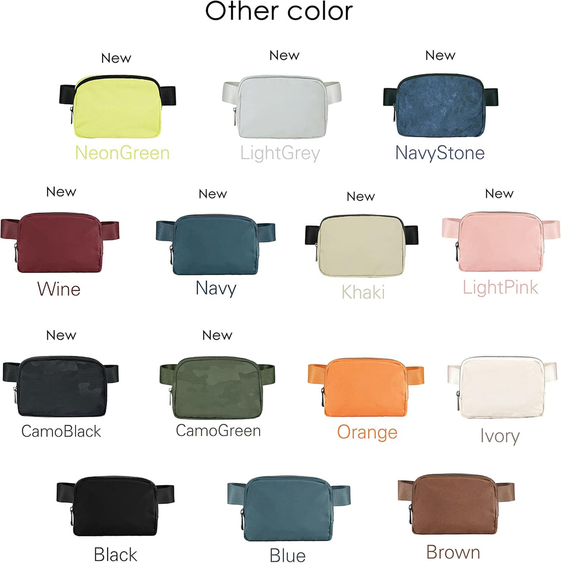 Unisex Mini Belt Bag – Lightweight Small Fanny Pack with Adjustable Strap