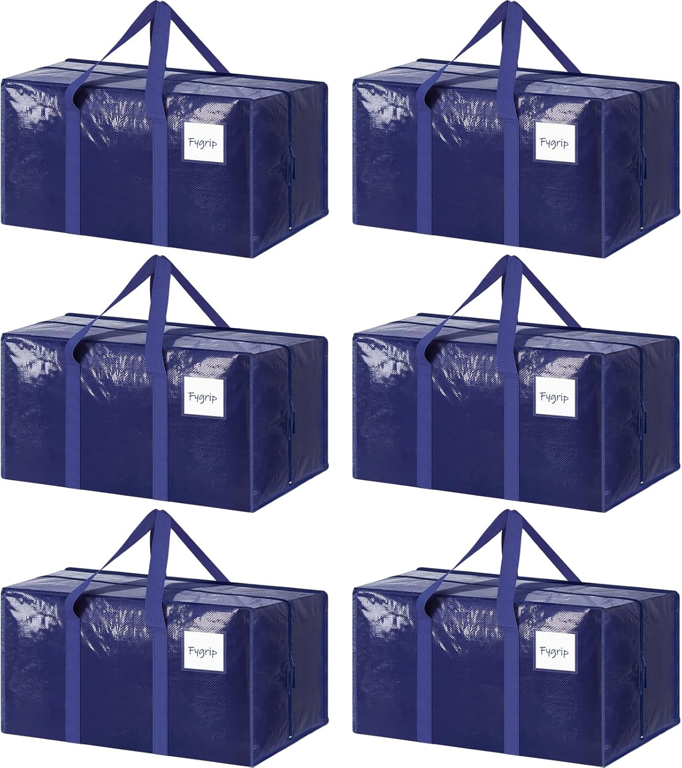 6-Pack Extra Heavy Duty Large Moving Bags – Durable Waterproof Storage Totes
