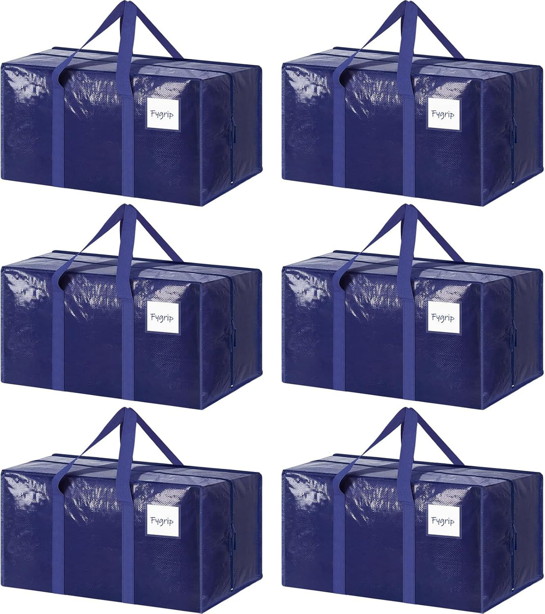 6-Pack Extra Heavy Duty Large Moving Bags – Durable Waterproof Storage Totes