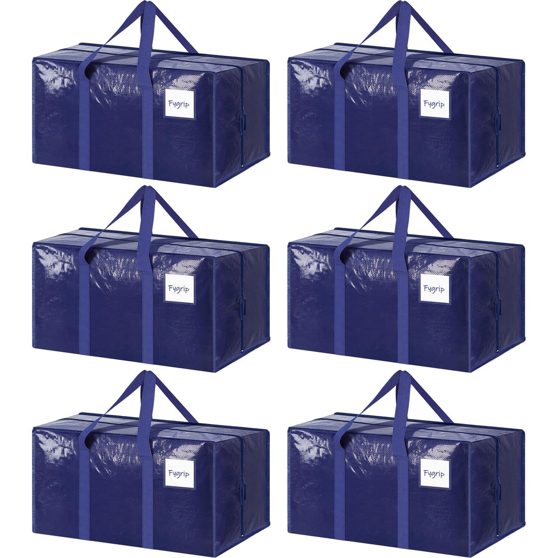 6-Pack Extra Heavy Duty Large Moving Bags – Durable Waterproof Storage Totes