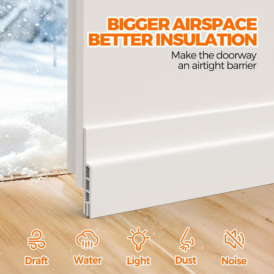 Under Door Draft Stopper – Adhesive Weather & Noise Blocker