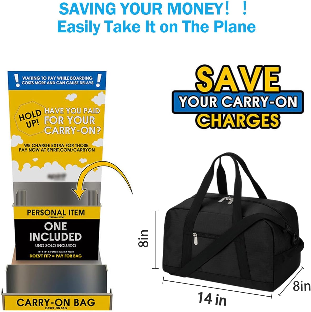 Small Gym Bag 14 Inch – Lightweight Mini Duffel Bag for Travel & Sports