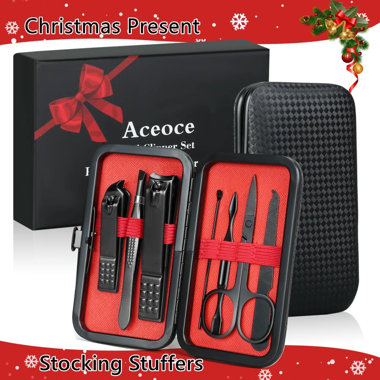 Manicure Set for Men – Professional Nail Clippers Kit with Travel Case designed for precision
