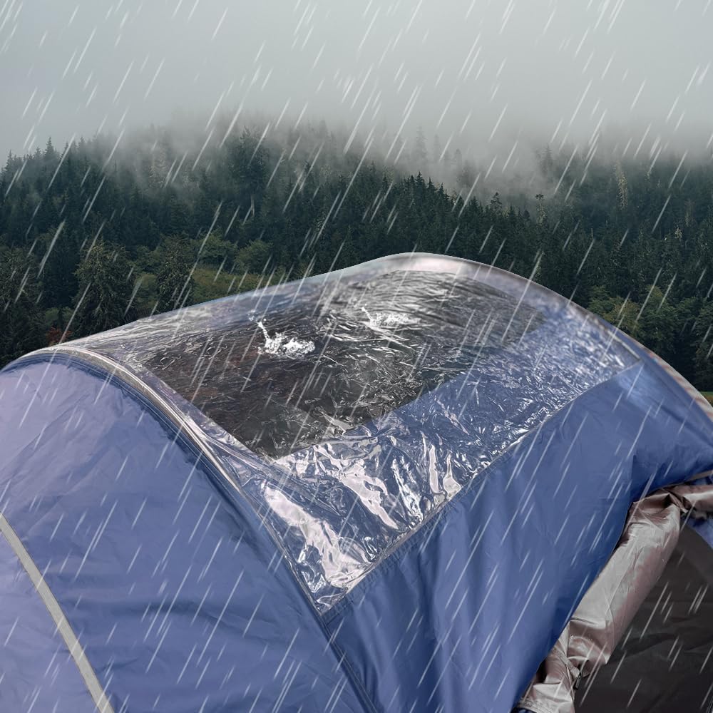 Transparent Replacement Rain Tarp for 4-Person Pop-Up Tent