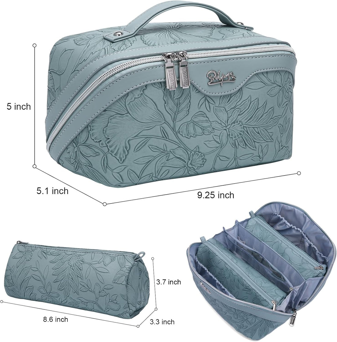 Travel Makeup Bags Cosmetic Organizer Bag: 3-Set Large