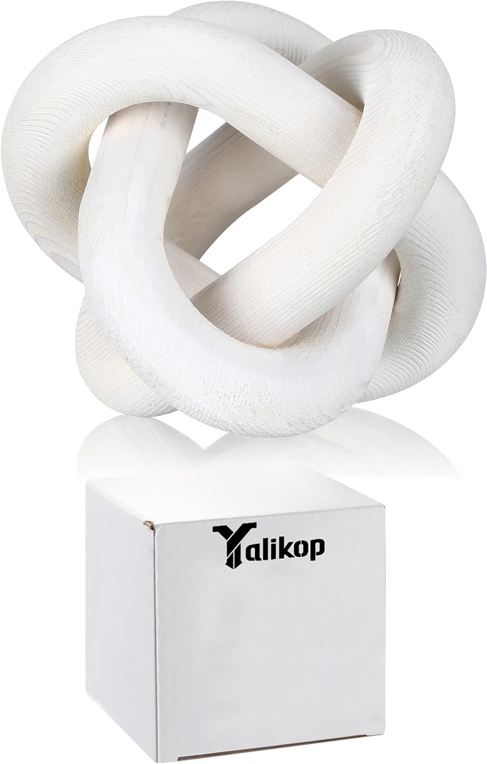 3 Link Wood Knot Decor - Hand Carved Coffee Table Decoration