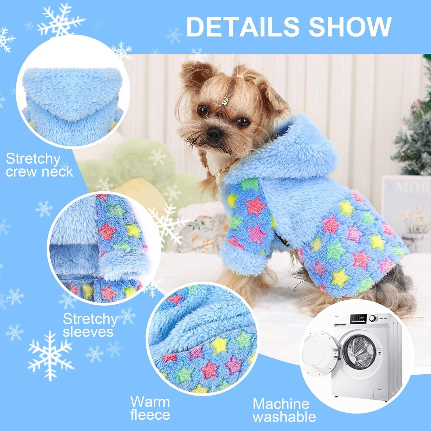 Dog Hoodie Sweater – Winter Pet Clothes for Small Dogs Boy & Girl Sweater