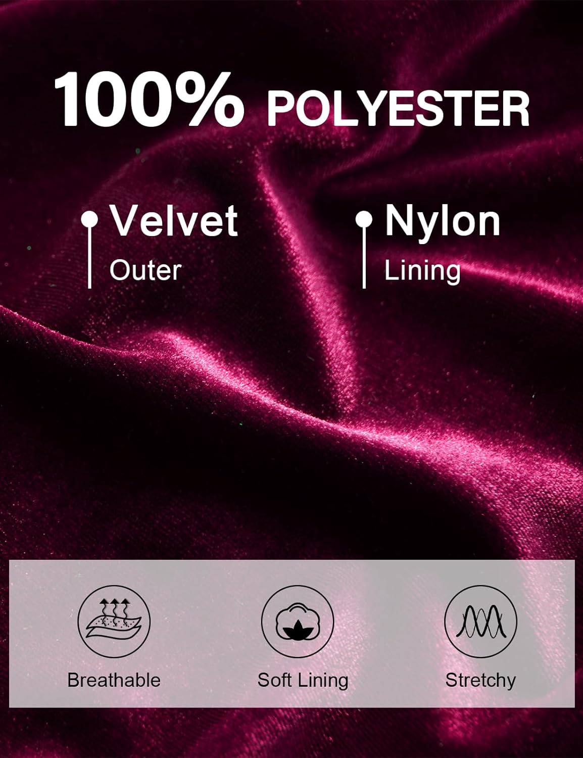 Women’s Velvet Long Sleeve Dress – Elegant Cocktail Party Dress