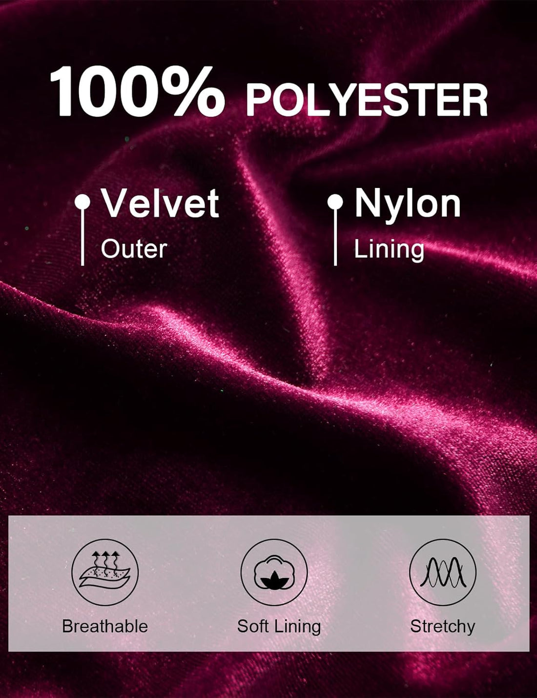 Women’s Velvet Long Sleeve Dress – Elegant Cocktail Party Dress