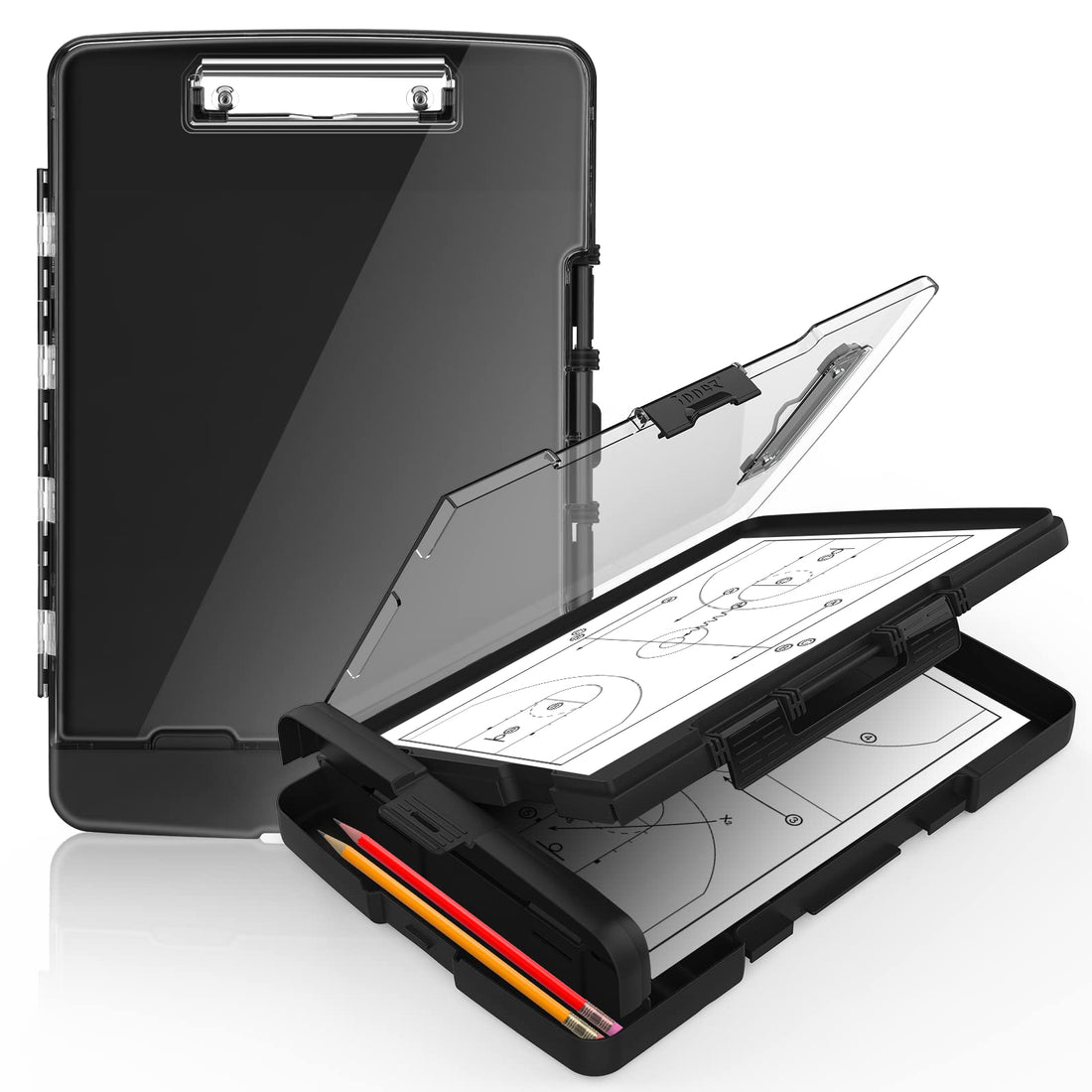 Heavy Duty Clipboard with Dual Storage & Pen Holder, Dry Erase