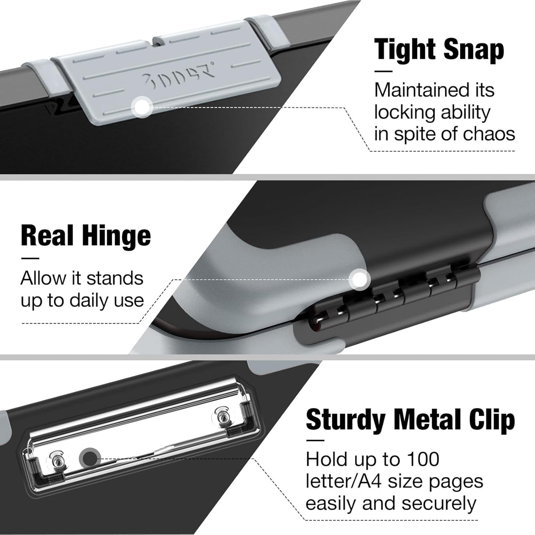 Heavy Duty Clipboard with Storage & Pen Pouch – Shockproof A4 Size