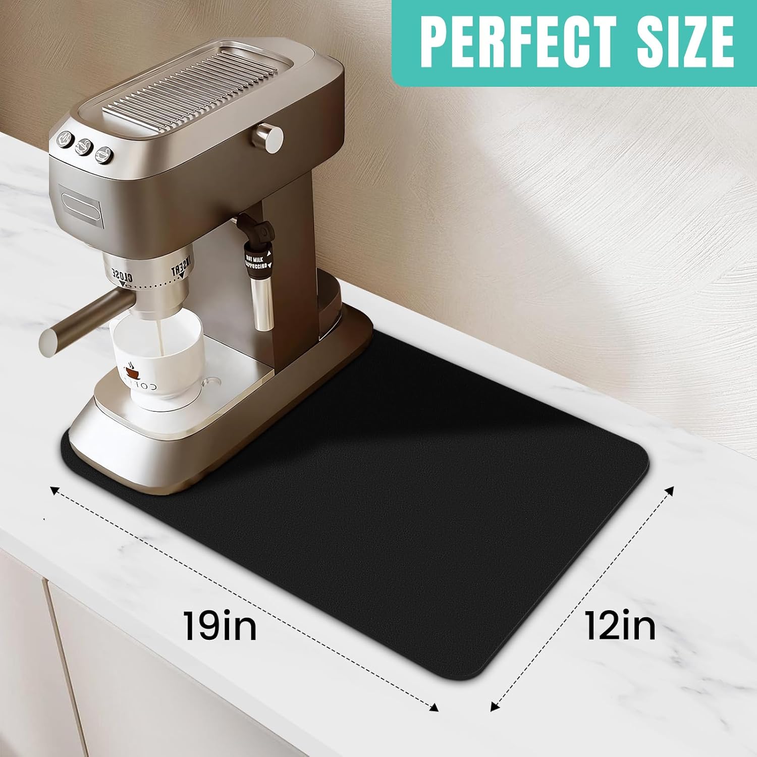 Coffee Mat Super Absorbent Dish Drying Mat Coffee Bar Accessories Match with Machine