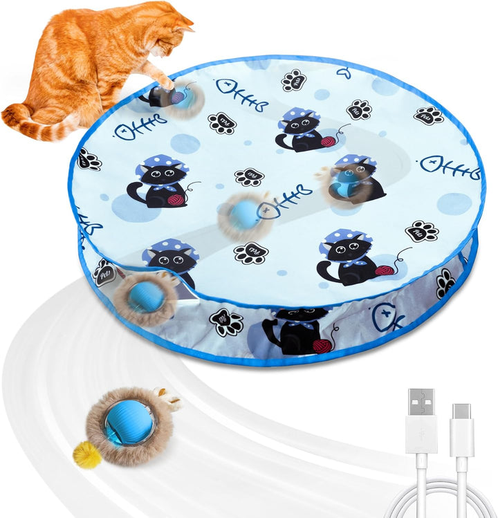 Interactive Cat Toy for Indoors – Automatic Motion-Activated Rolling