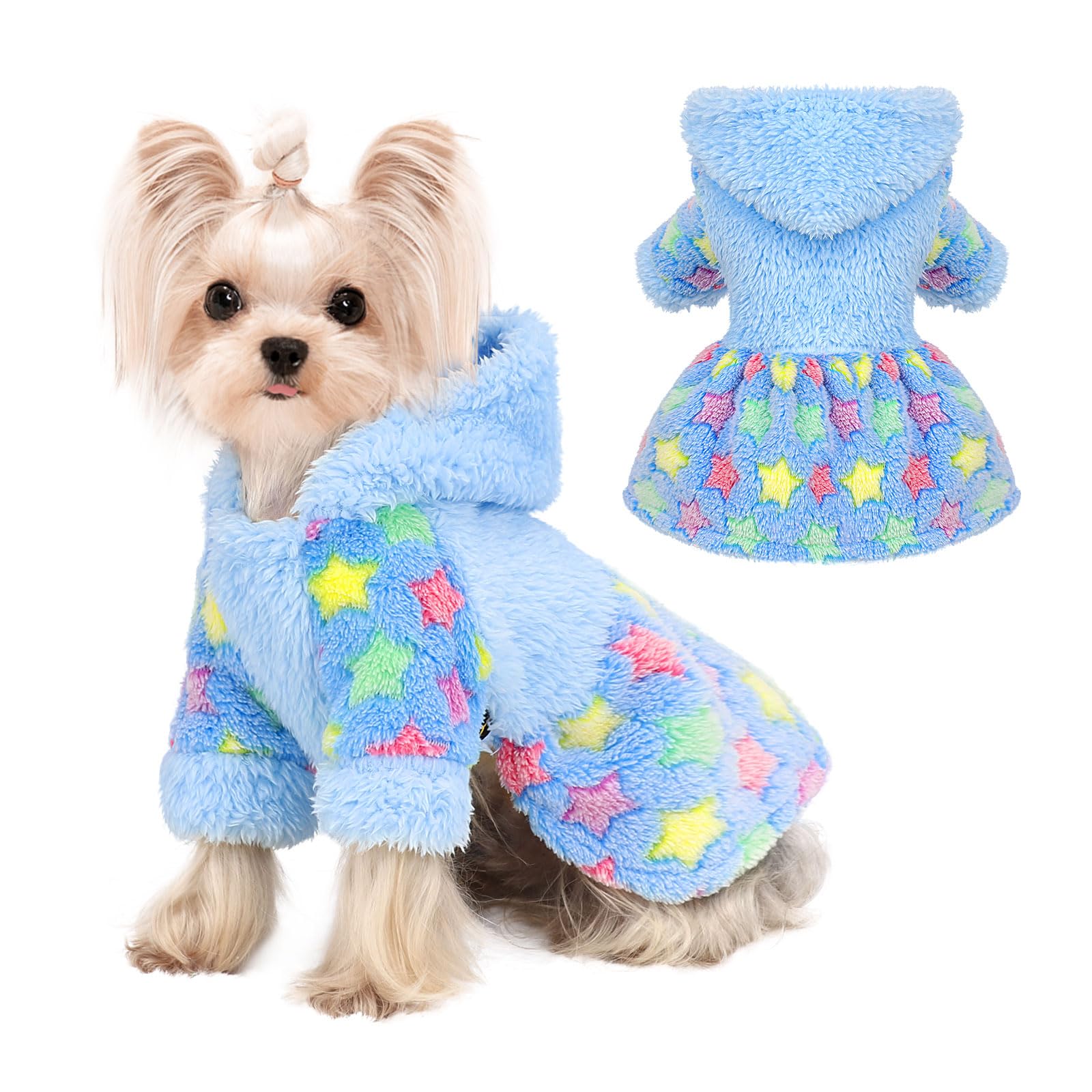 Dog Hoodie Sweater – Winter Pet Clothes for Small Dogs Boy & Girl Sweater
