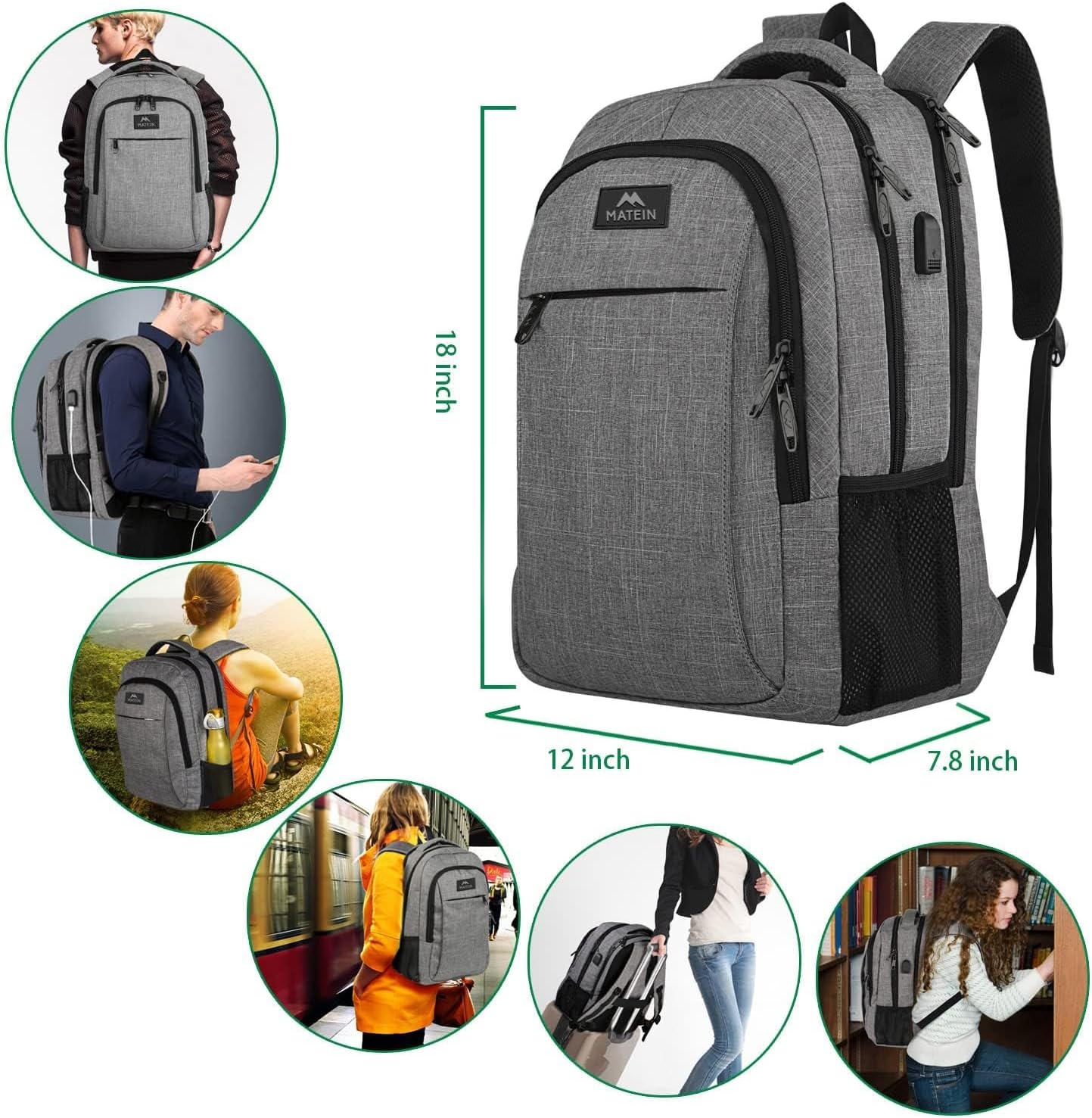 Travel Laptop Backpack – Business Anti-Theft Slim & Sturdy Backpack