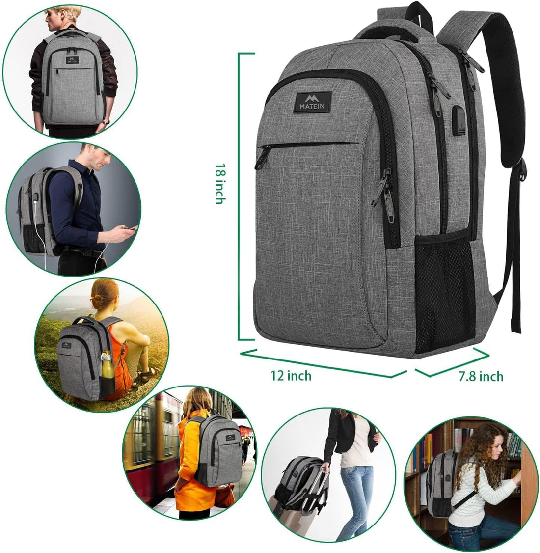 Travel Laptop Backpack – Business Anti-Theft Slim & Sturdy Backpack