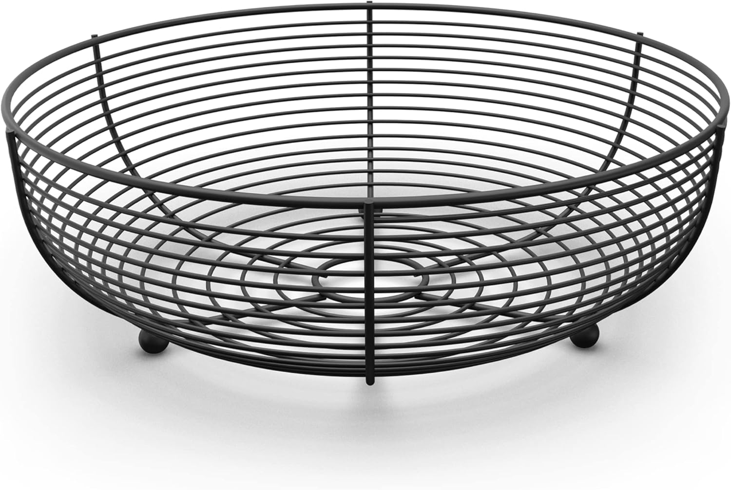 Countertop Fruit Bowl, Wire Basket for Fruits, Breads, Vegetables,Snacks, Black