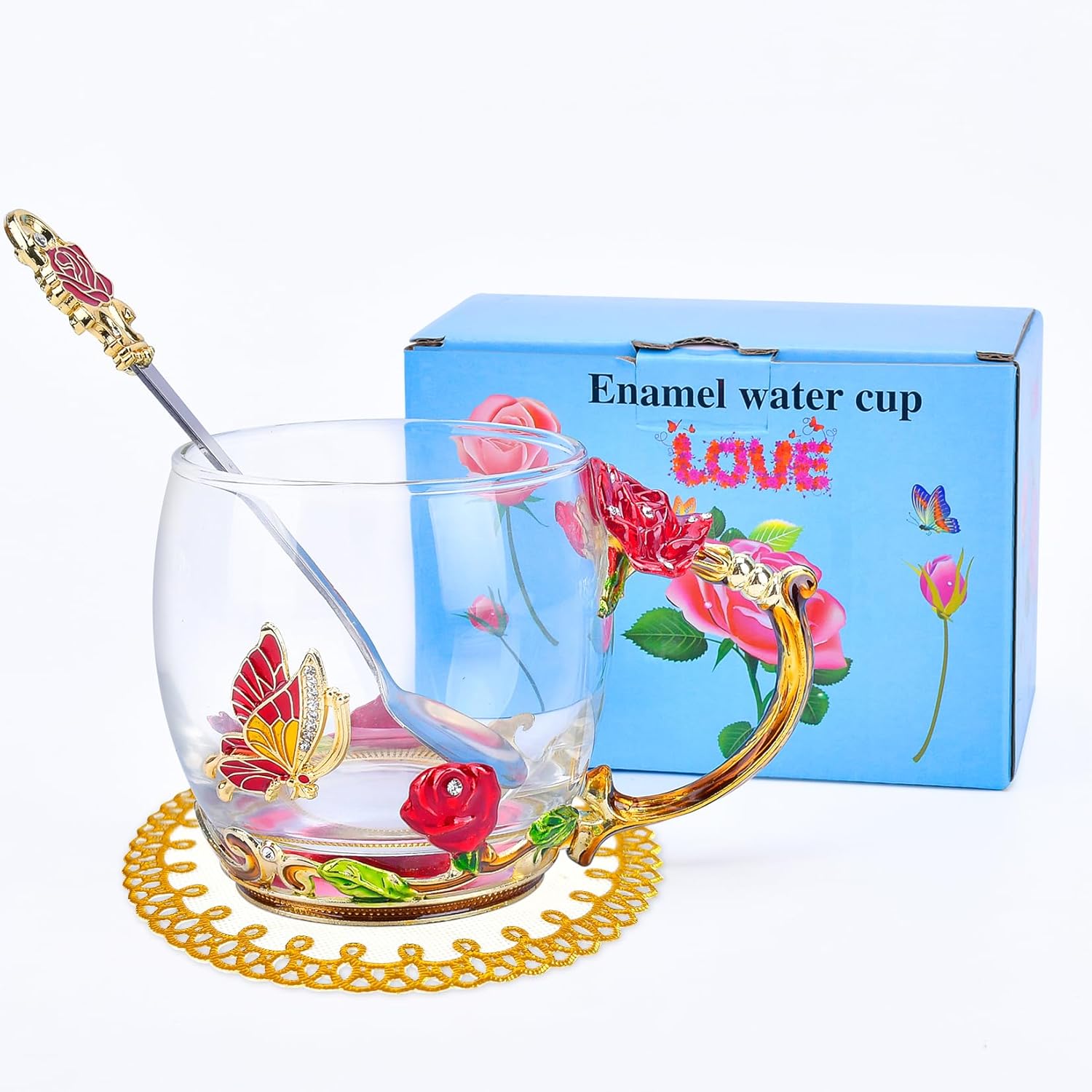 Gifts for Mom Women Mothers Day Glass Coffee Enamels Mug