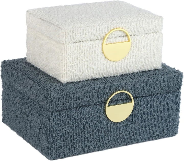 Velvet Jewelry Box Set – 2-Piece Modern Keepsake & Organizer