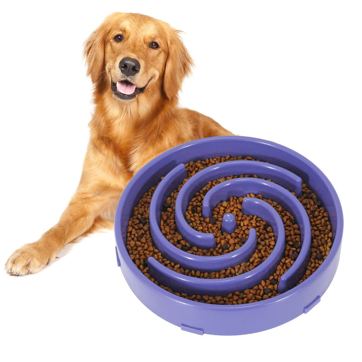 Slow Feeder Large Dog Bowl – Non-Slip Maze Puzzle Bowl for Medium & Large Dogs