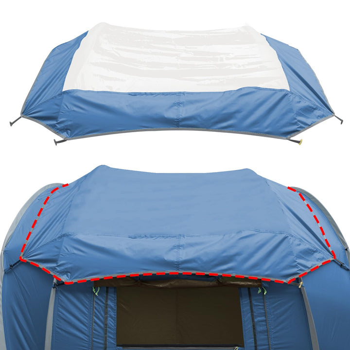 Transparent Replacement Rain Tarp for 4-Person Pop-Up Tent