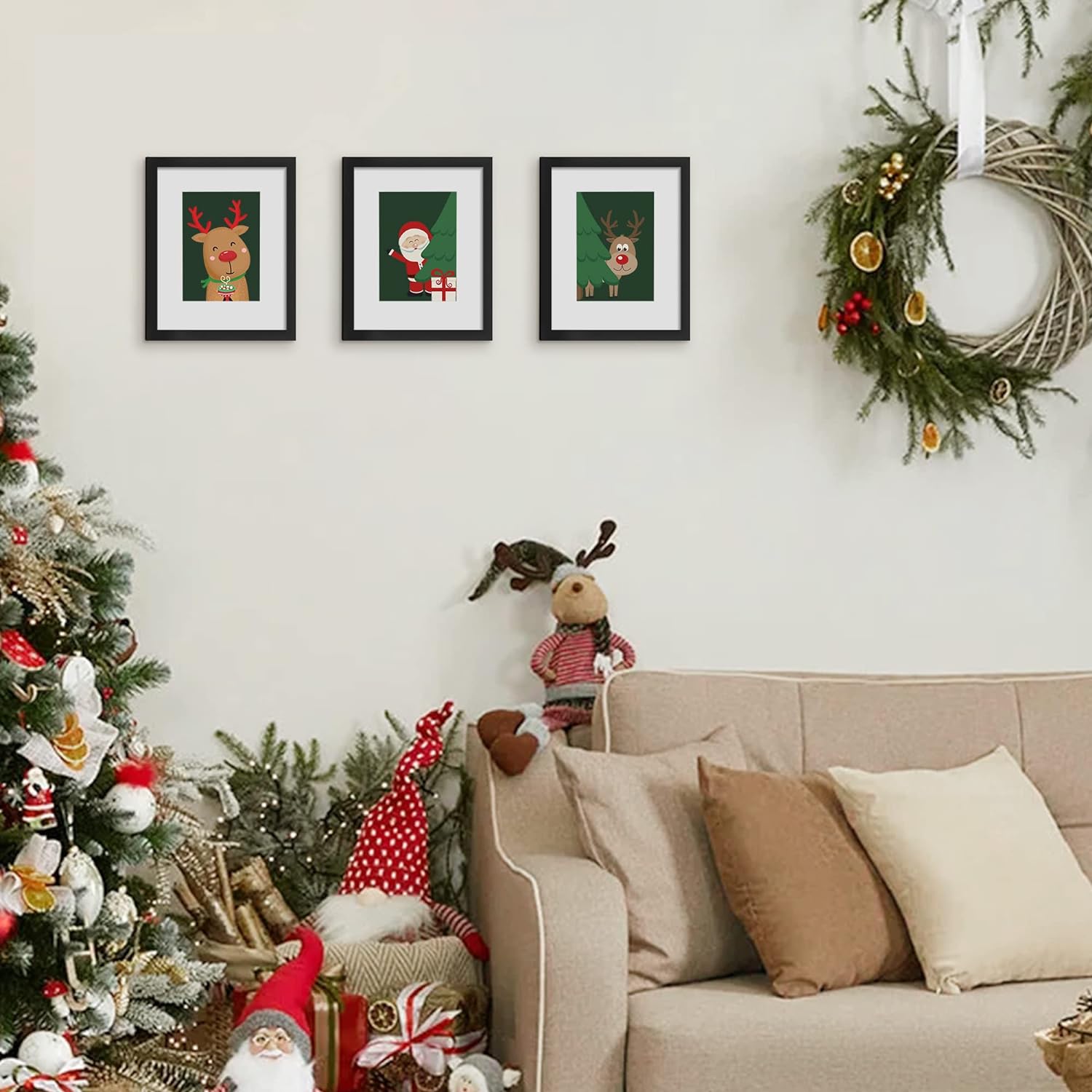 8x10 Picture Frame Set of 5, Display Pictures 5x7 with Mat