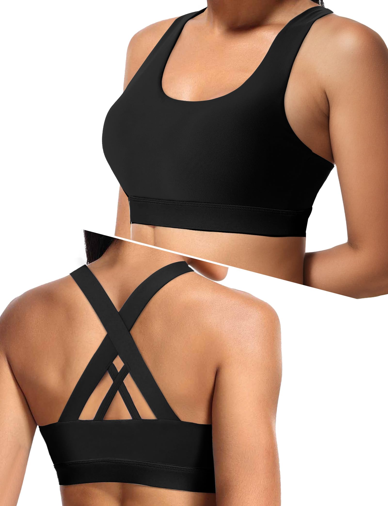 High Impact Sports Bra for Women – Criss Cross Back Support