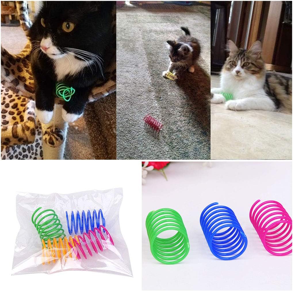 Andiker Cat Spiral Spring – 12-Piece Interactive Toy Set for Cat Colorful