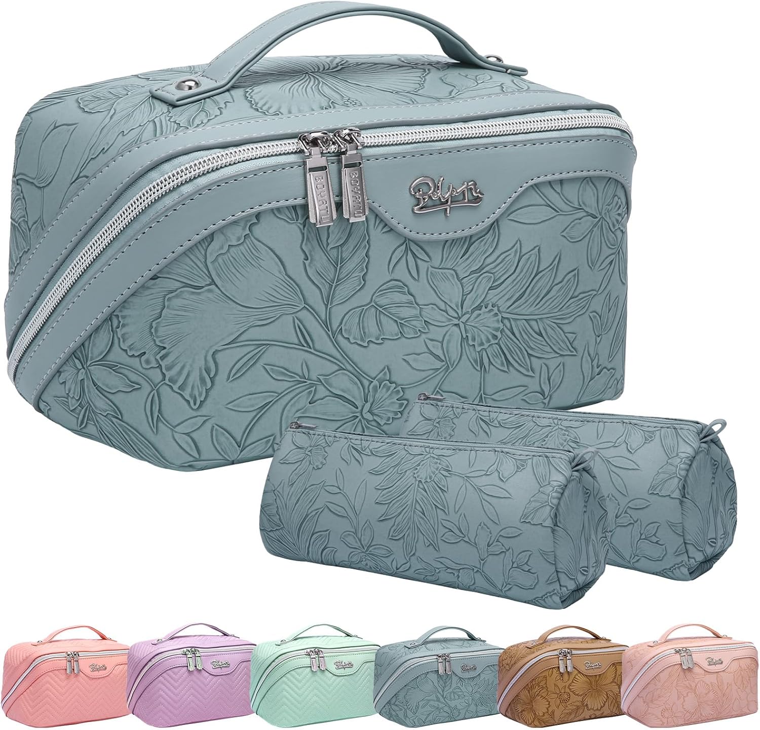 Travel Makeup Bags Cosmetic Organizer Bag: 3-Set Large