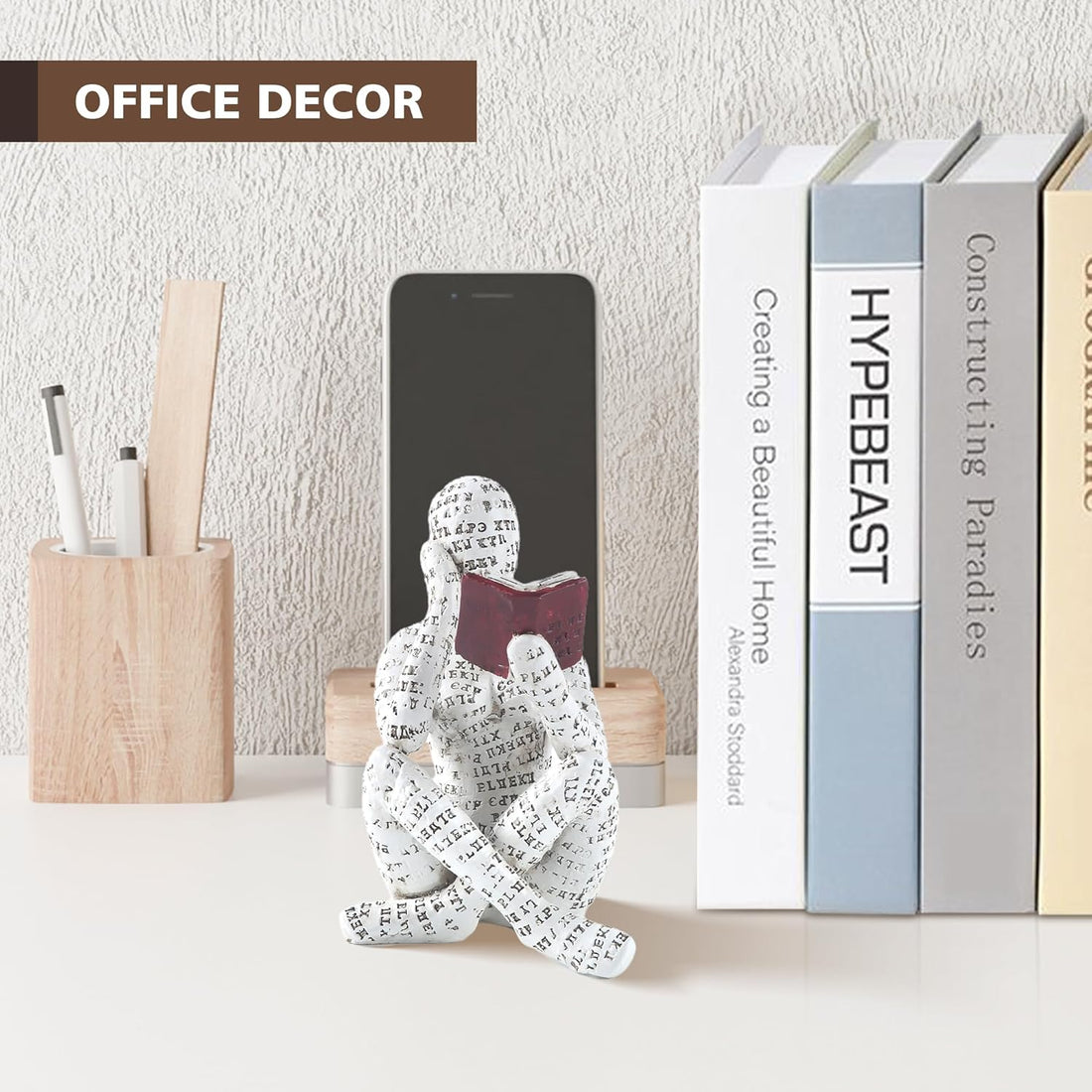 Home Decor Pulp Reading Women Thinker Statue Aesthetic Sculpture