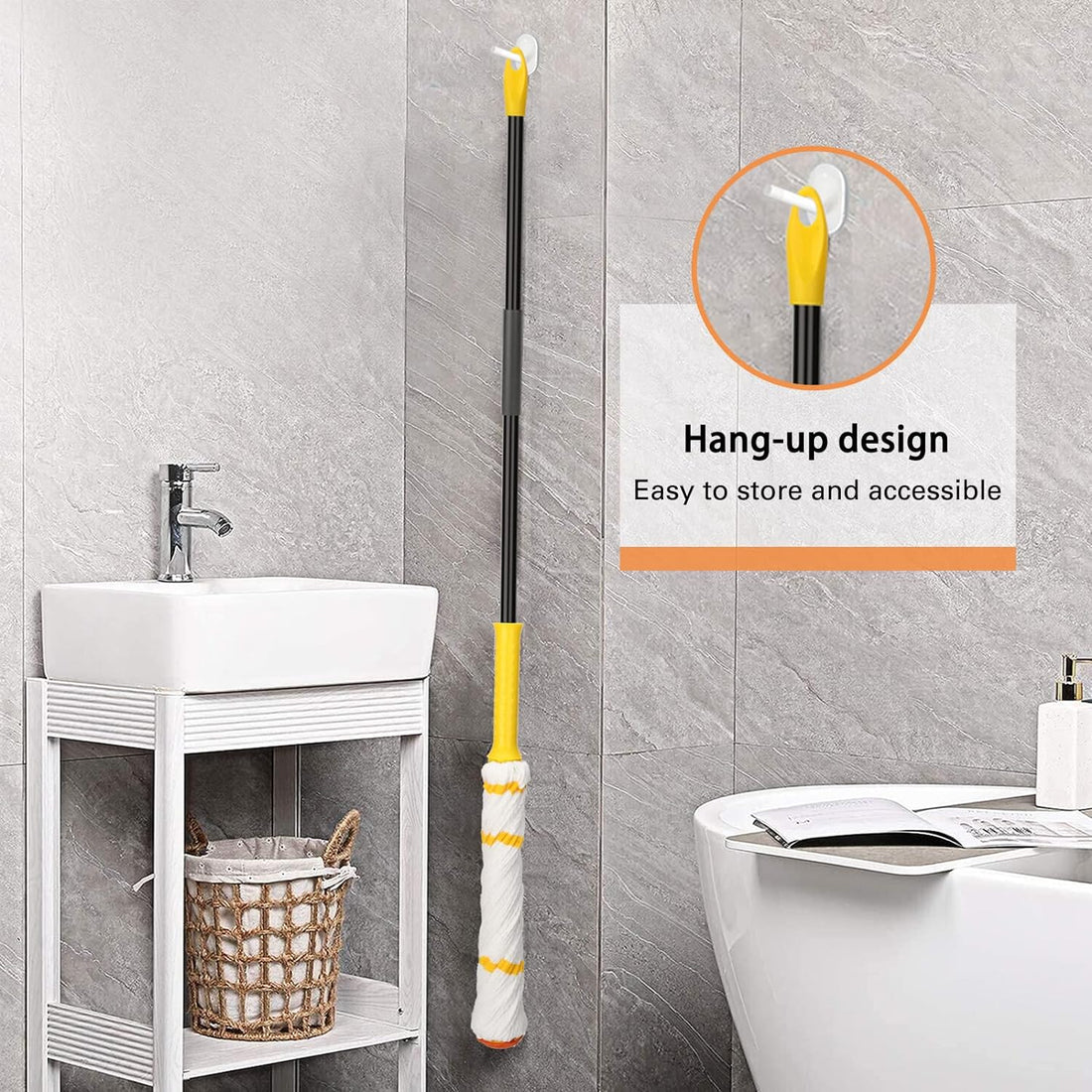 Self-Wringing Twist Mop for Floor Cleaning, Long Handled Microfiber