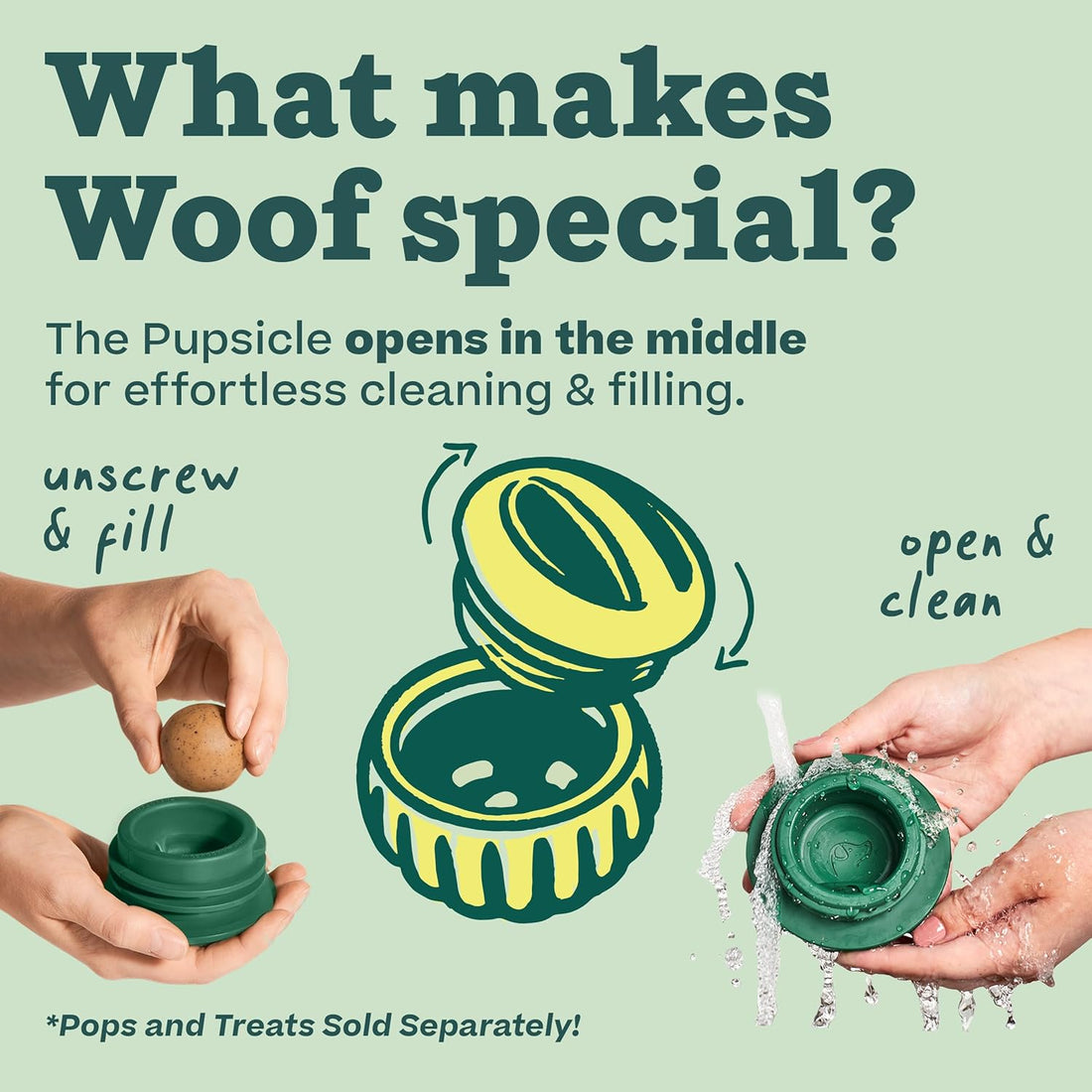 WOOF Pupsicle – Long-Lasting Interactive Dog Toy for Large Dogs