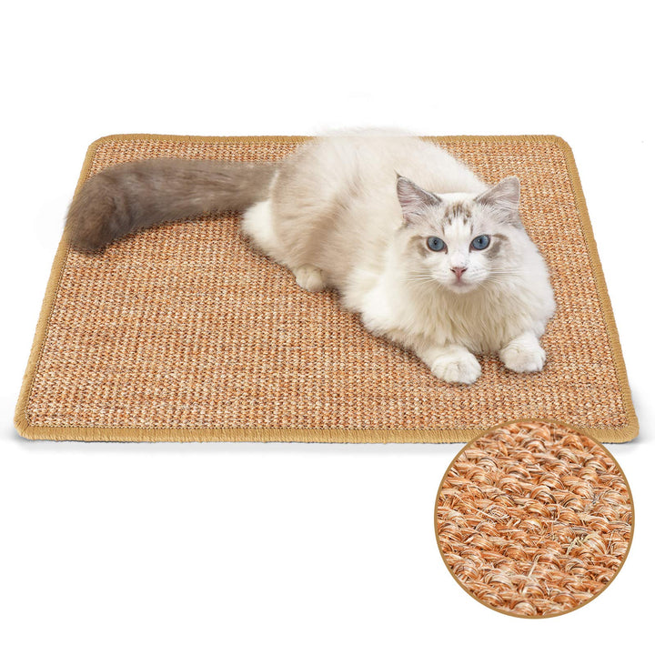 Cat Scratcher Mat – 23.6 x 15.7 Inch Natural Sisal Scratching  Floor Mat