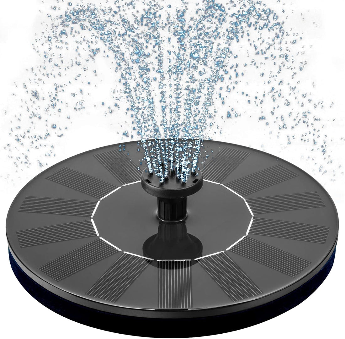 Solar Bird Bath Fountain Pump – 1W Solar Powered Floating Pump with 6 Nozzles