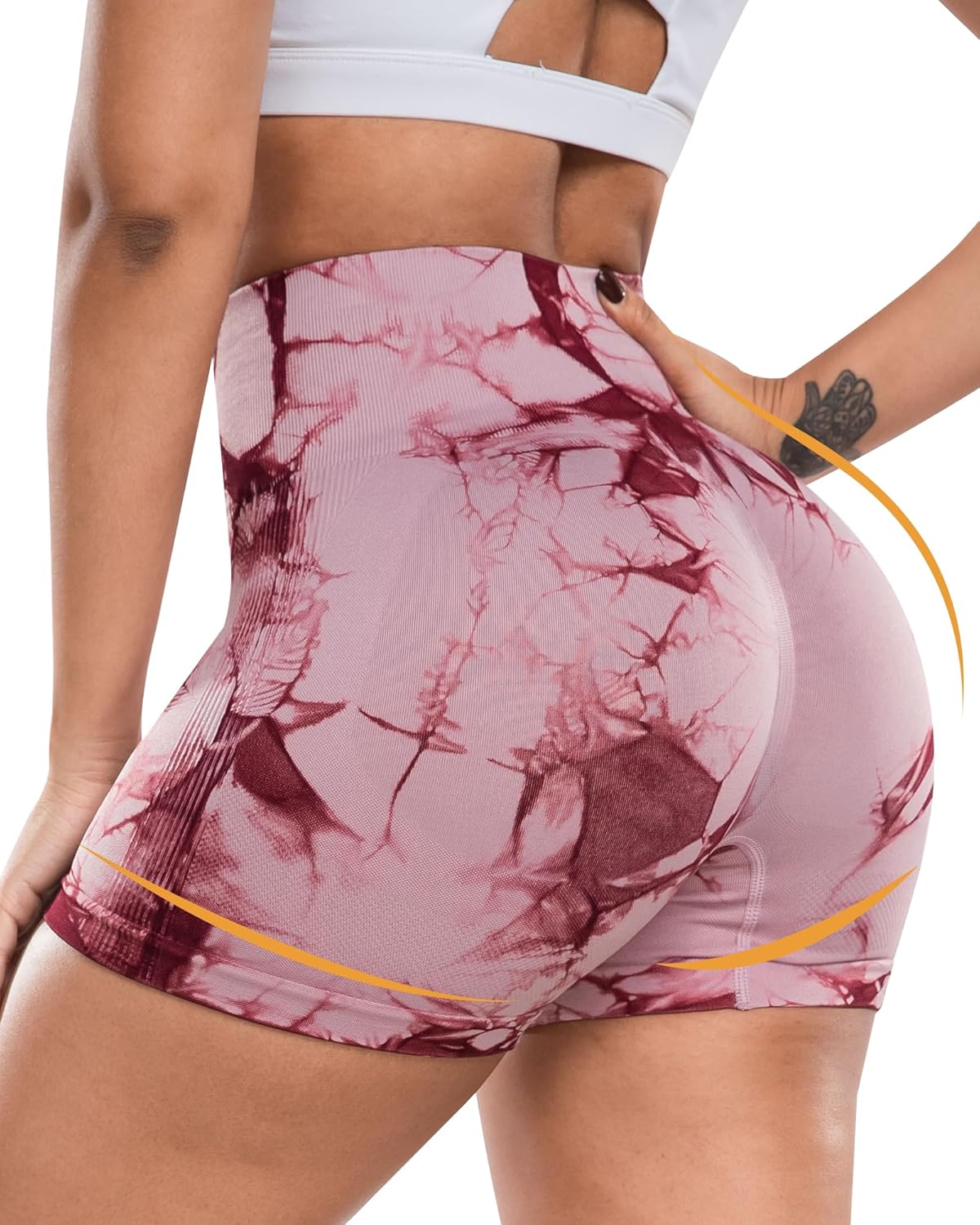 Women’s High Waisted Scrunch Butt Biker Shorts – Seamless Gym & Running Shorts