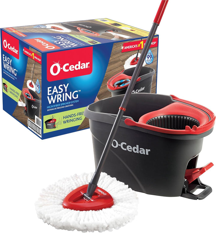 EasyWring Microfiber Spin Mop, Bucket Floor built-in wringer Cleaning System