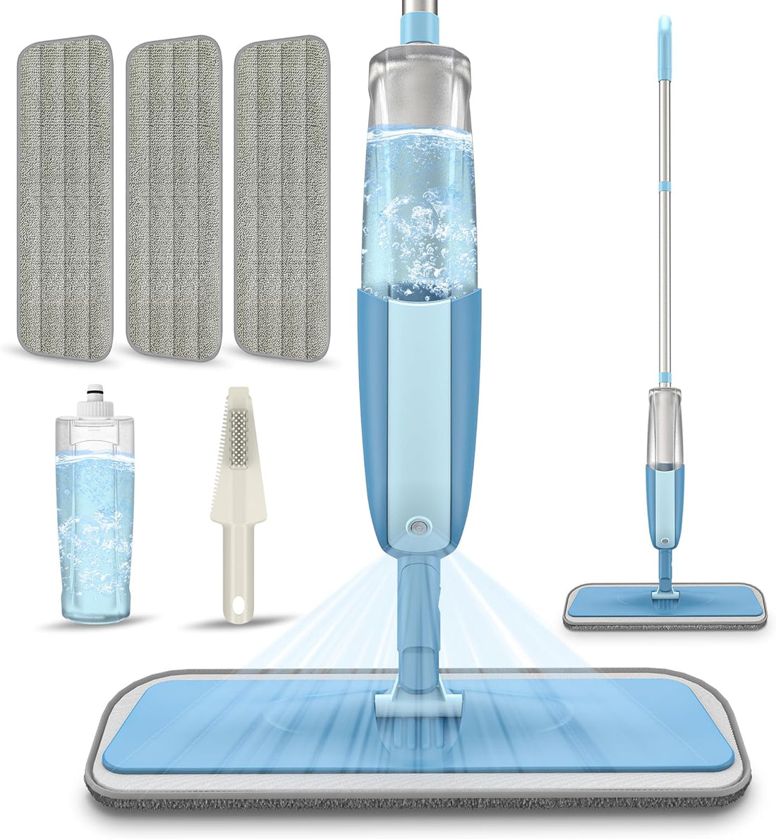 Spray Mop for Hardwood Floors – Floor Mop with Sprayer & 3 Reusable
