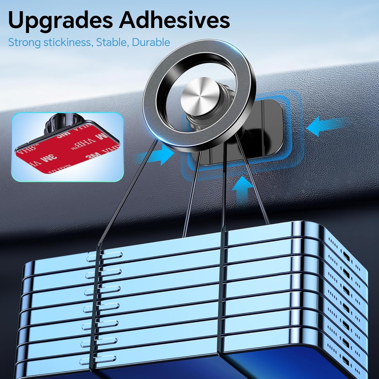 MagSafe Car Mount – 360° Magnetic Dash Phone Holder