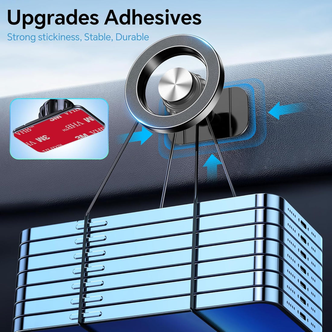 MagSafe Car Mount – 360° Magnetic Dash Phone Holder