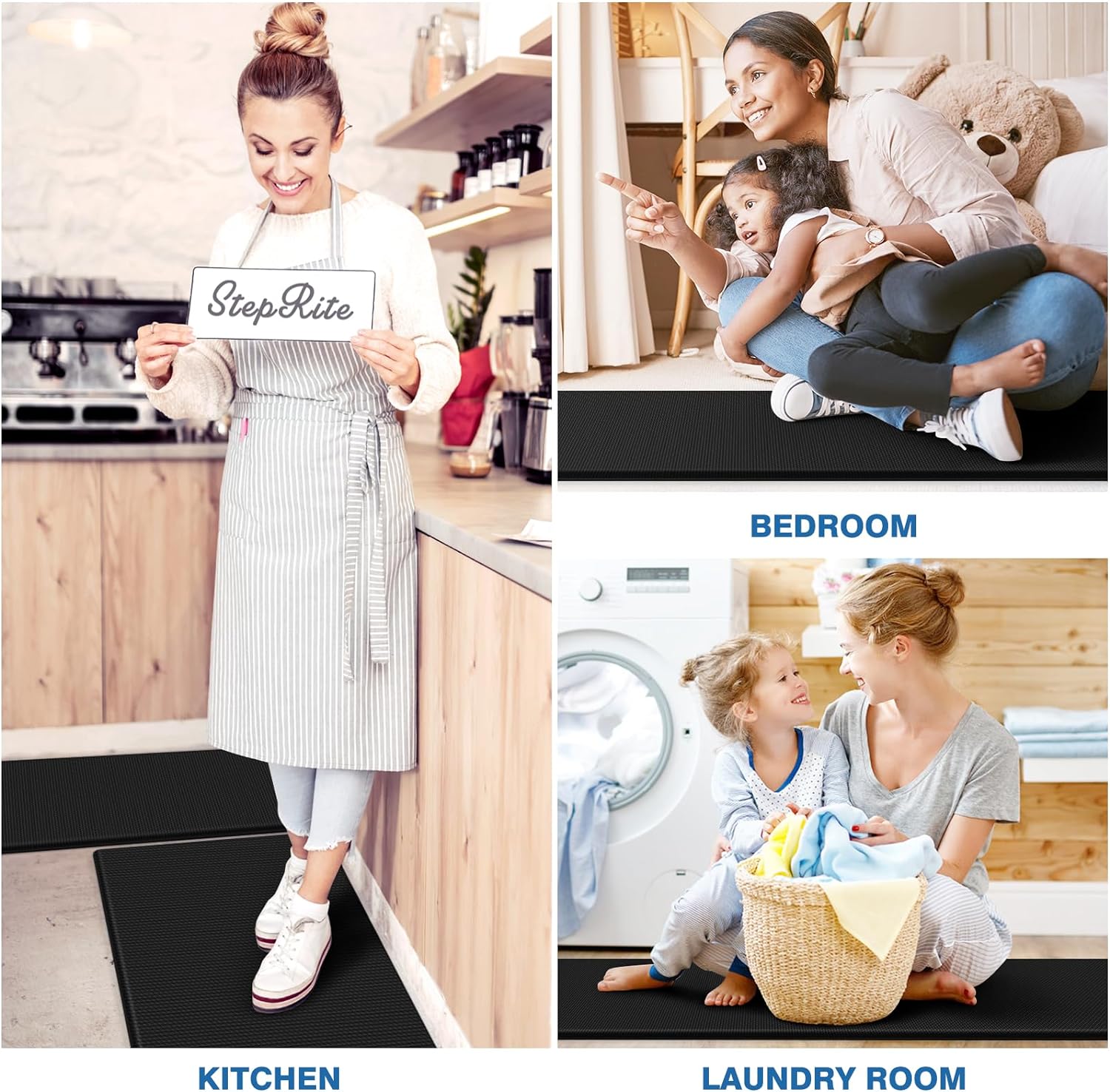 Kitchen Mats – 2PCS Cushioned Anti-Fatigue Non-Slip Rugs for Kitchen